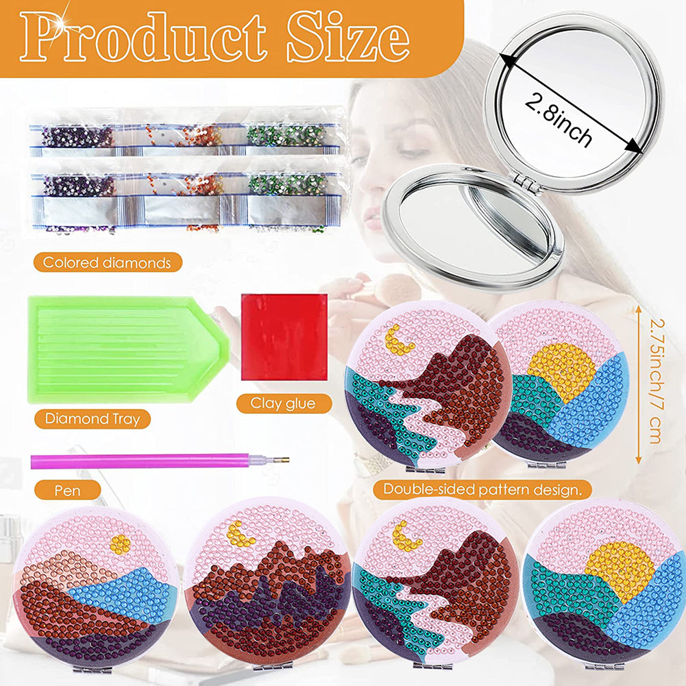 DIY Crystal Diamond Mirror Art Craft Set Paint by Number Kits for Adult and Kids