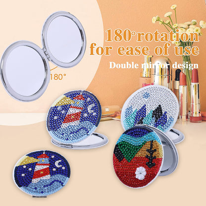 DIY Crystal Diamond Mirror Art Craft Set Paint by Number Kits for Adult and Kids