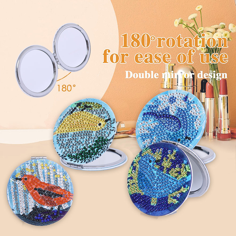 DIY Crystal Diamond Mirror Art Craft Set Paint by Number Kits for Adult and Kids