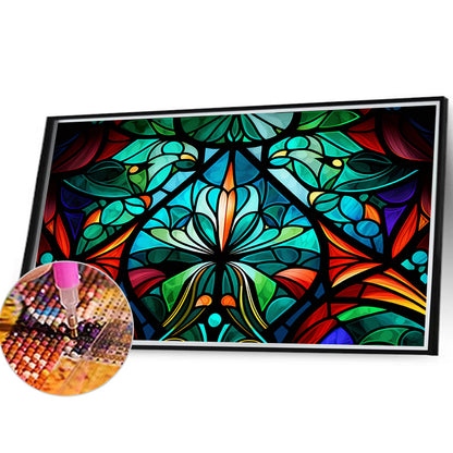 Line Glass Painting - Full Round Drill Diamond Painting 40*30CM