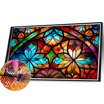 Line Glass Painting - Full Round Drill Diamond Painting 40*30CM