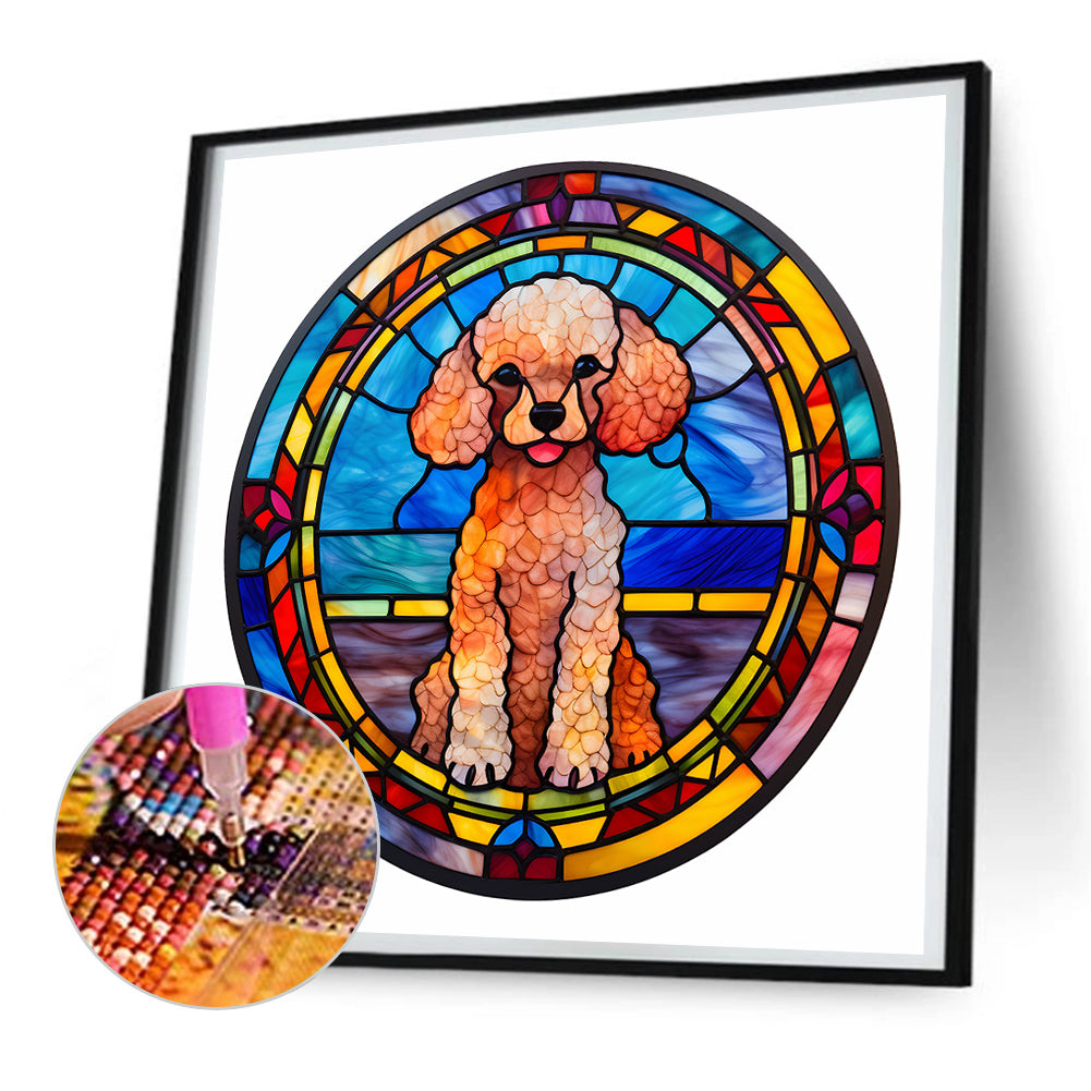 Dog Glass Painting - Full Round Drill Diamond Painting 30*30CM