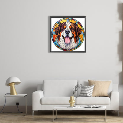 Dog Glass Painting - Full Round Drill Diamond Painting 30*30CM