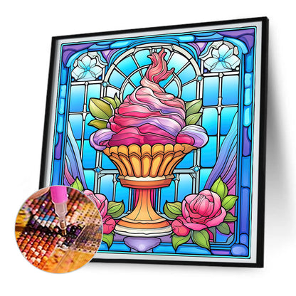 Colorful Dessert Glass Painting - Full Round Drill Diamond Painting 30*30CM