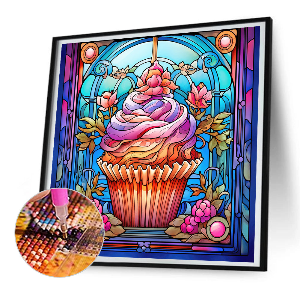 Colorful Dessert Glass Painting - Full Round Drill Diamond Painting 30*30CM