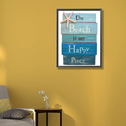 Beach Sign - Full Round Drill Diamond Painting 50*60CM