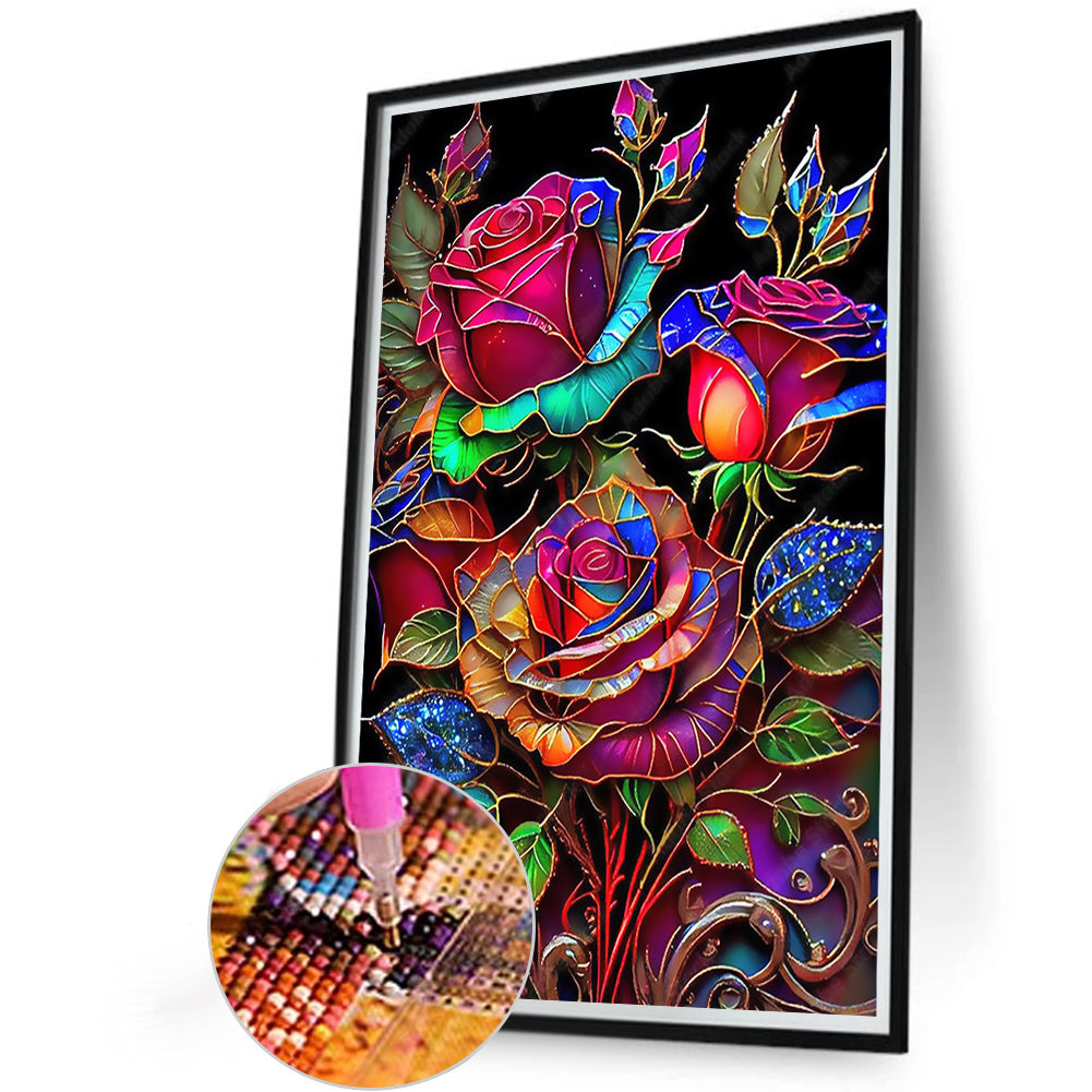 Metallic Rose - Full Round Drill Diamond Painting 40*60CM