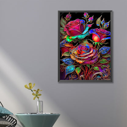 Metallic Rose - Full Round Drill Diamond Painting 40*60CM