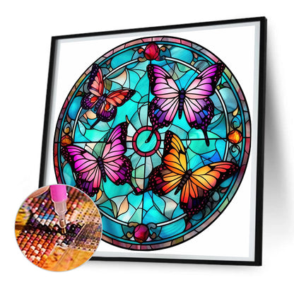 Butterfly Glass Painting - Full Round Drill Diamond Painting 30*30CM