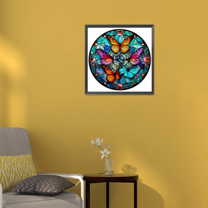 Butterfly Glass Painting - Full Round Drill Diamond Painting 30*30CM