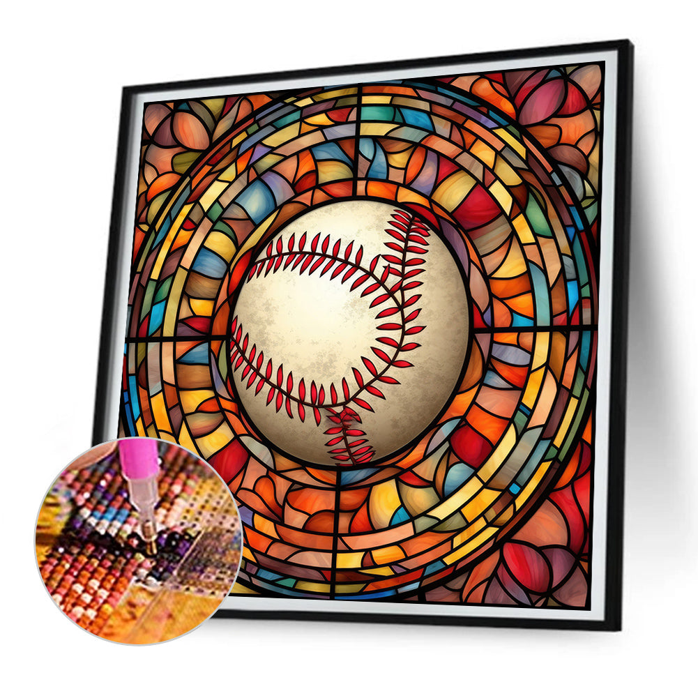 Baseball Glass Painting - Full Round Drill Diamond Painting 30*30CM