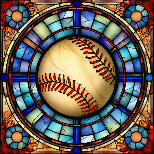 Baseball Glass Painting - Full Round Drill Diamond Painting 30*30CM