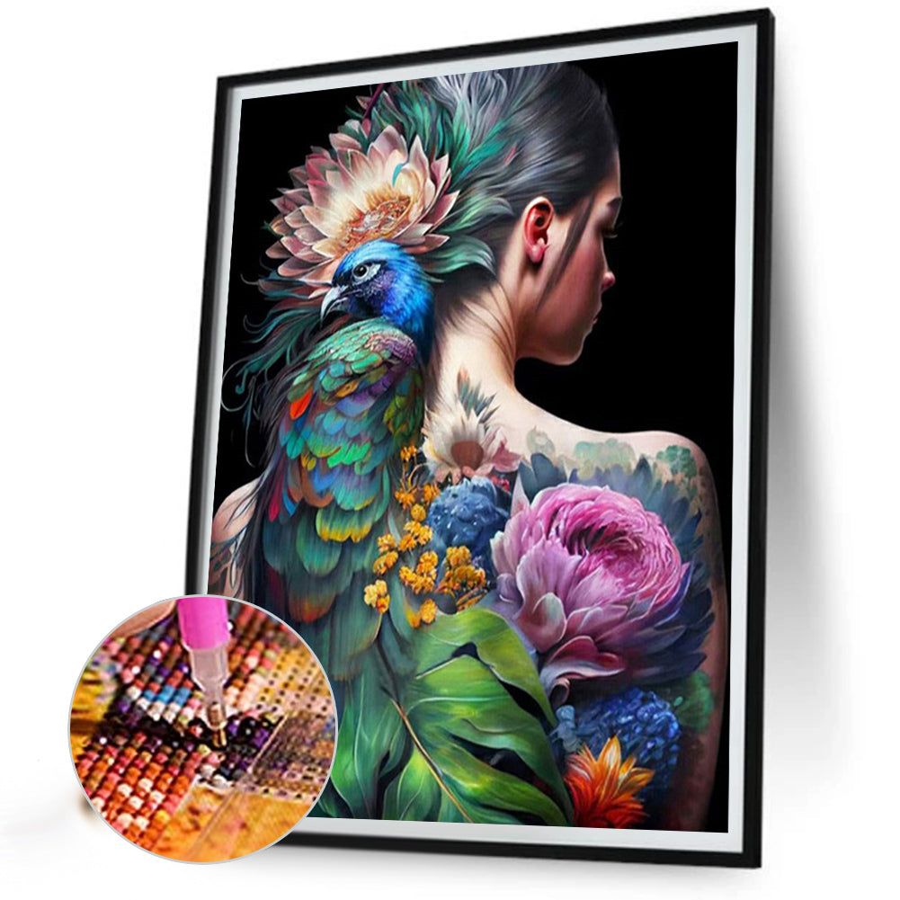 Tattoo Girl - Full Square Drill Diamond Painting 30*40CM