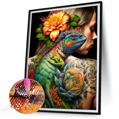 Tattoo Girl - Full Square Drill Diamond Painting 30*40CM