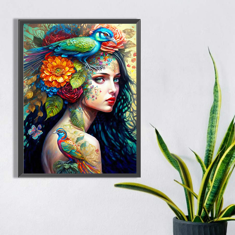 Tattoo Girl - Full Square Drill Diamond Painting 30*40CM