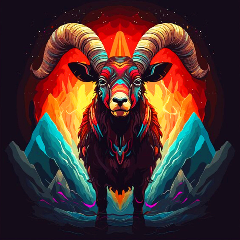 Sheep In Flames - Full Round Drill Diamond Painting 30*30CM
