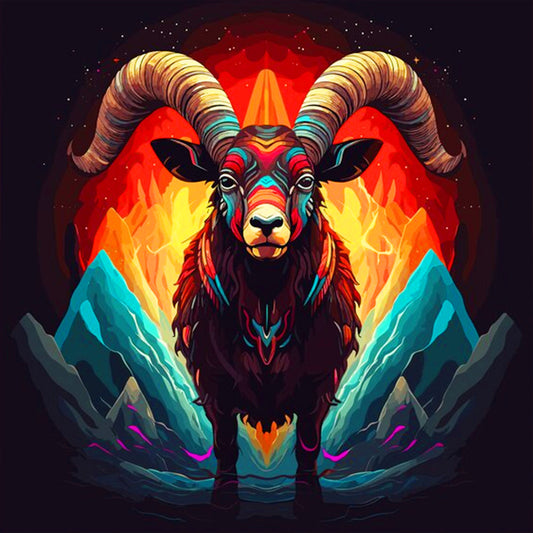 Sheep In Flames - Full Round Drill Diamond Painting 30*30CM