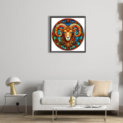 Sheep Head - Full Round Drill Diamond Painting 30*30CM