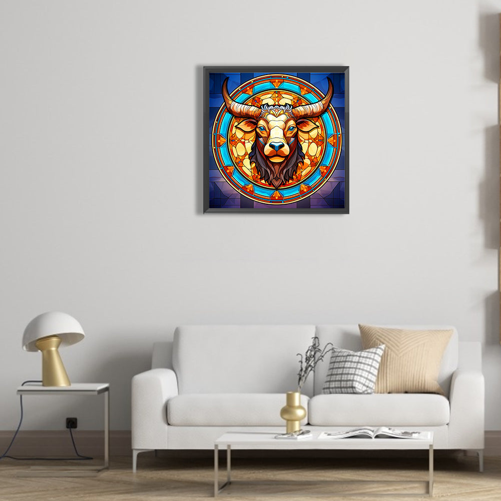 Cow Head - Full Round Drill Diamond Painting 30*30CM