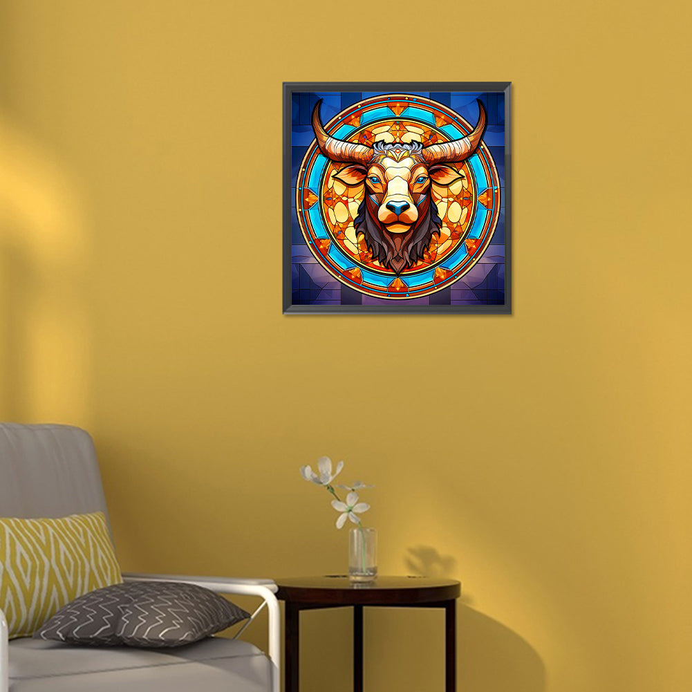 Cow Head - Full Round Drill Diamond Painting 30*30CM