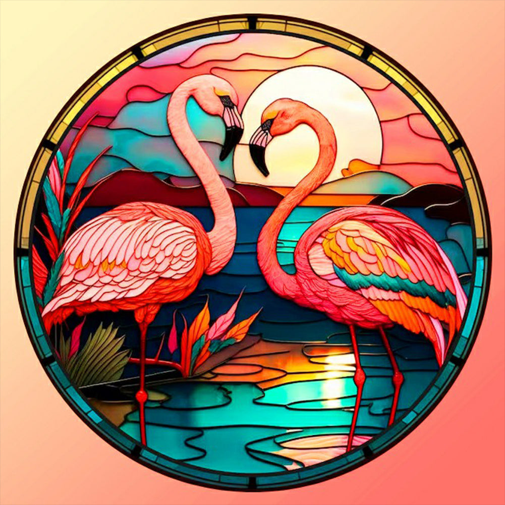 Flamingo - Full Round Drill Diamond Painting 30*30CM