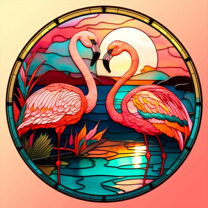 Flamingo - Full Round Drill Diamond Painting 30*30CM