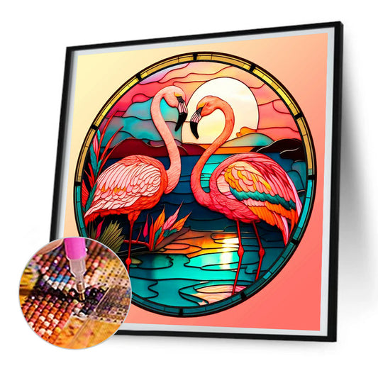 Flamingo - Full Round Drill Diamond Painting 30*30CM