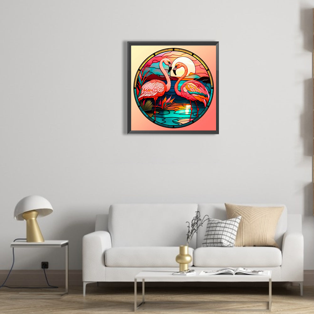 Flamingo - Full Round Drill Diamond Painting 30*30CM