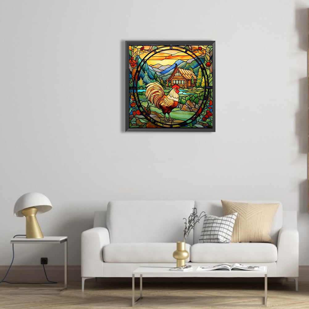 Farm Chicken - Full Round Drill Diamond Painting 30*30CM