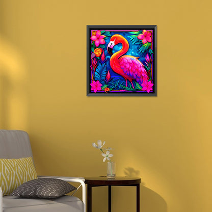 Elegant Flamingo - Full Round Drill Diamond Painting 30*30CM