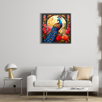 Luxurious Peacock - Full Round Drill Diamond Painting 30*30CM