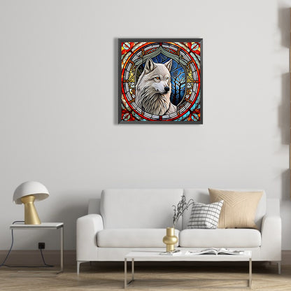 Forest White Wolf - Full Round Drill Diamond Painting 30*30CM