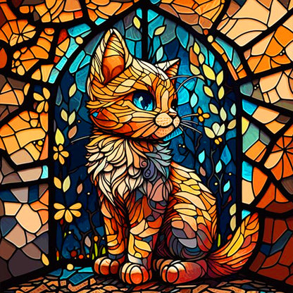 Naughty Cat - Full Round Drill Diamond Painting 30*30CM