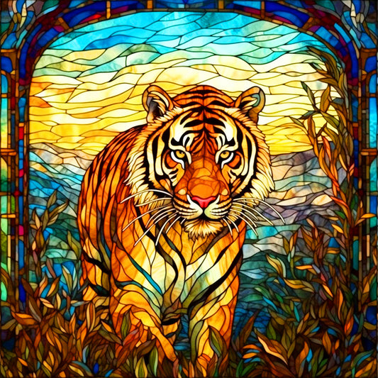 Marching Tiger - Full Round Drill Diamond Painting 30*30CM