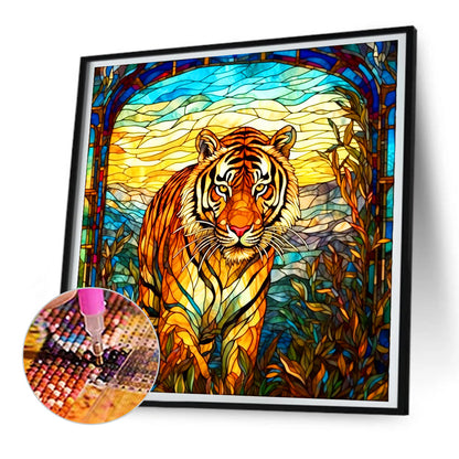 Marching Tiger - Full Round Drill Diamond Painting 30*30CM