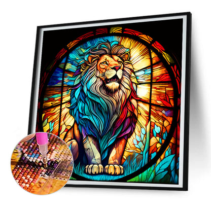 Roaring Lion - Full Round Drill Diamond Painting 30*30CM