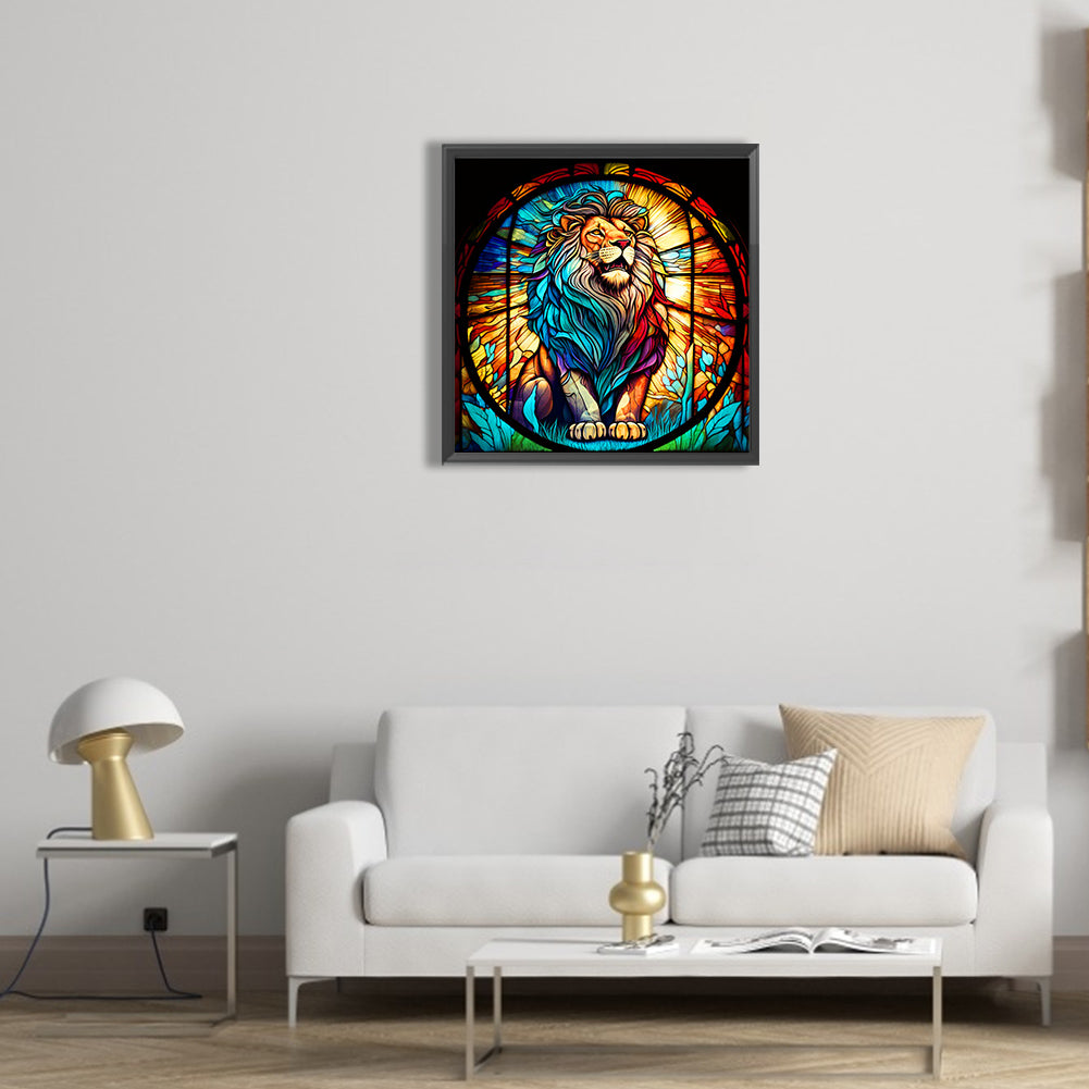 Roaring Lion - Full Round Drill Diamond Painting 30*30CM