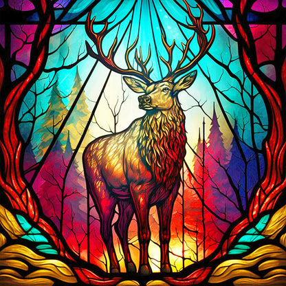 Deer - Full Round Drill Diamond Painting 30*30CM