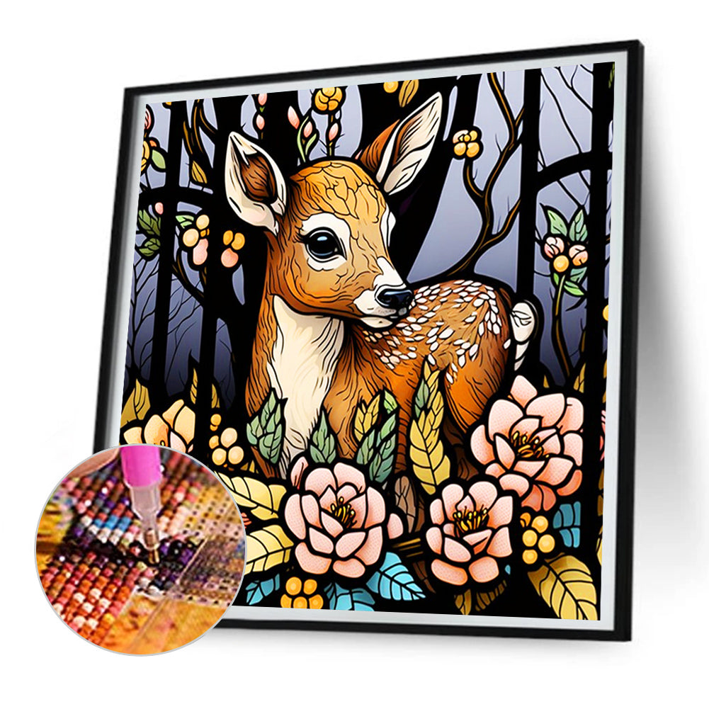 Elk - Full Round Drill Diamond Painting 30*30CM