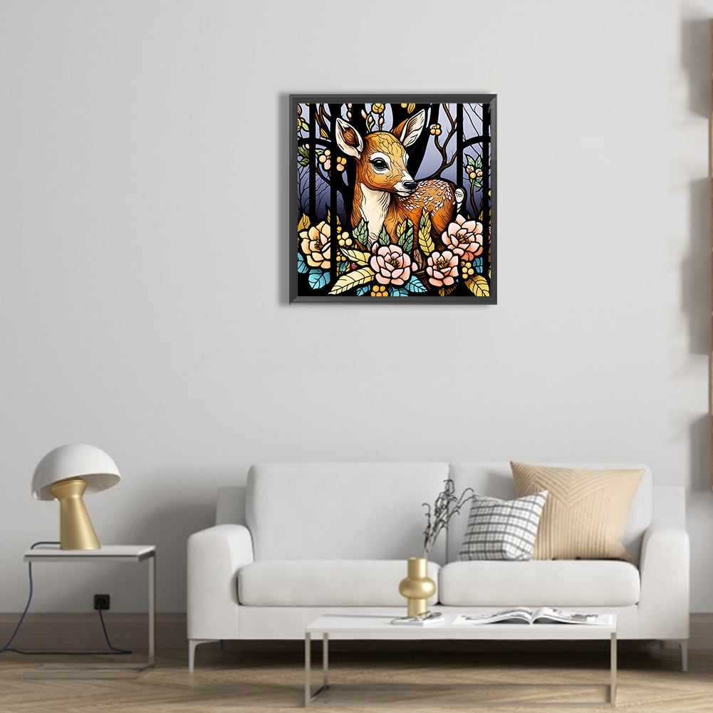 Elk - Full Round Drill Diamond Painting 30*30CM