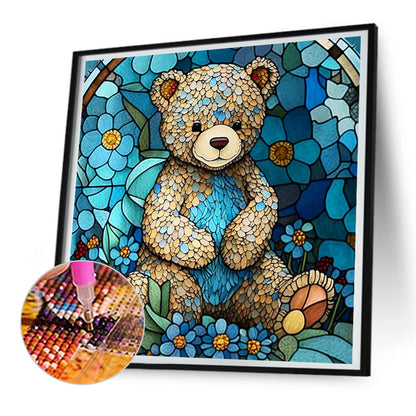 Teddy Bear - Full Round Drill Diamond Painting 30*30CM