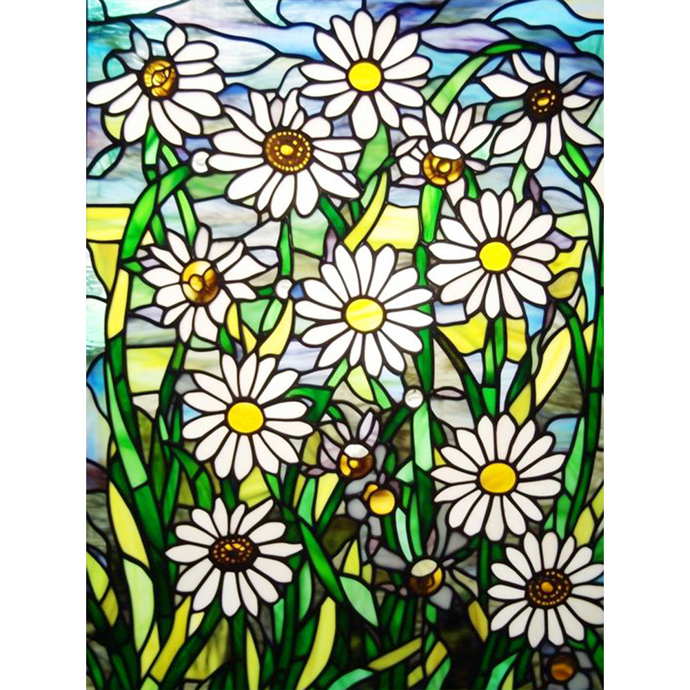 Daisy - Full Round Drill Diamond Painting 30*40CM