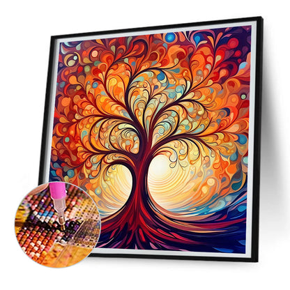 Abstract Tree - Full Round Drill Diamond Painting 30*30CM