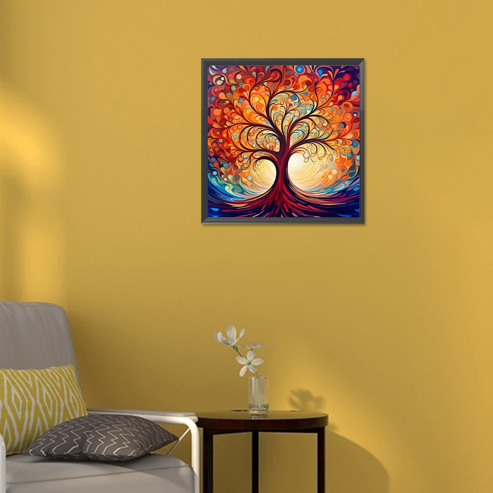 Abstract Tree - Full Round Drill Diamond Painting 30*30CM