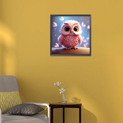 Cute Owl - Full Round Drill Diamond Painting 30*30CM