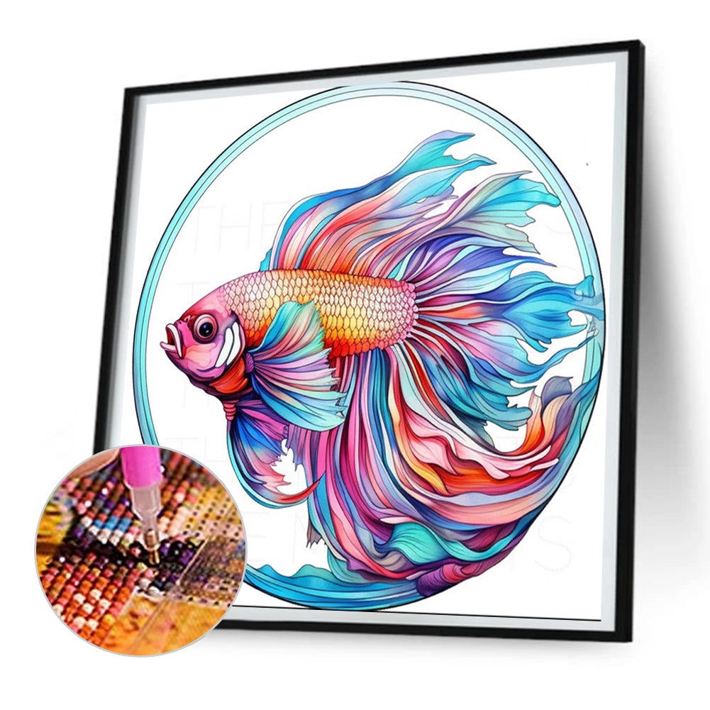 Betta Fish - Full Round Drill Diamond Painting 30*30CM