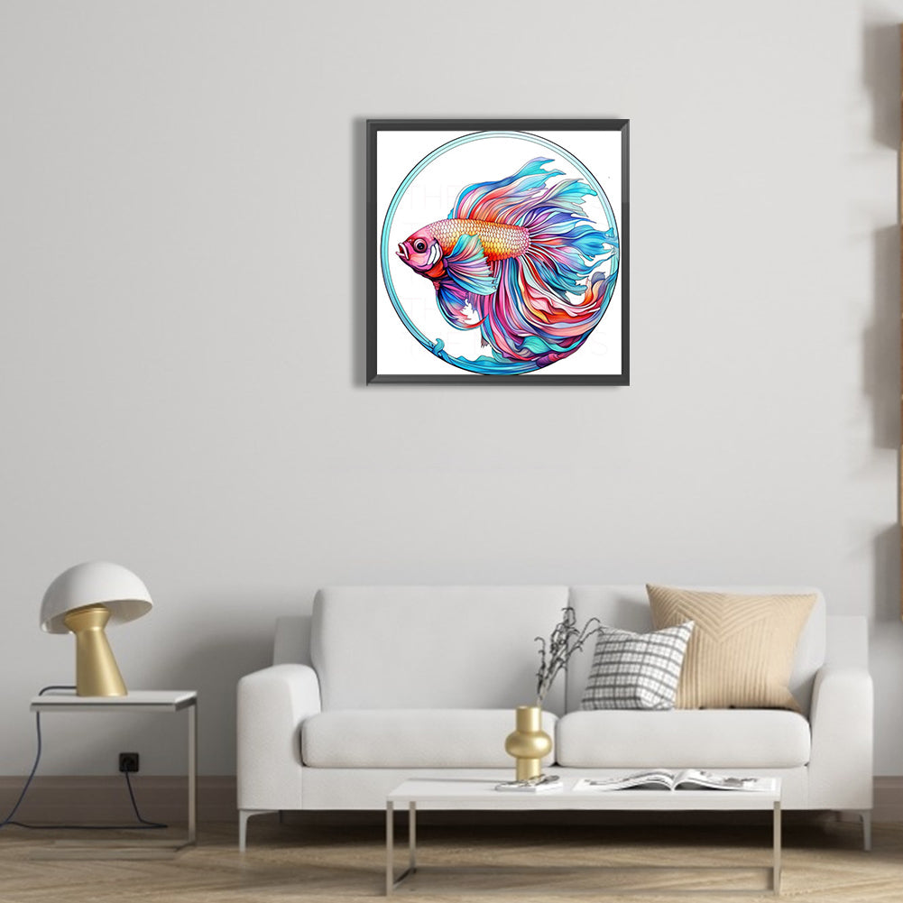Betta Fish - Full Round Drill Diamond Painting 30*30CM