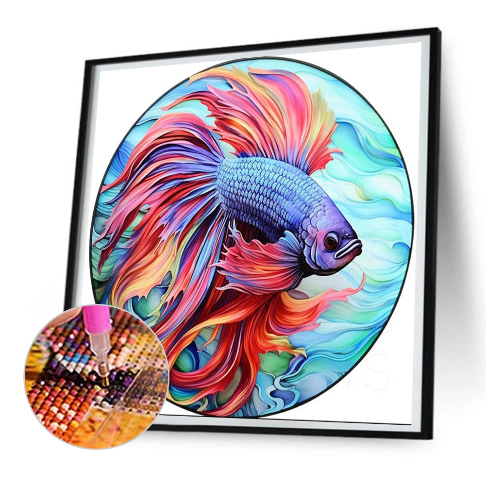 Betta Fish - Full Round Drill Diamond Painting 30*30CM