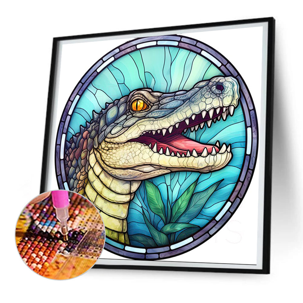 Crocodile - Full Round Drill Diamond Painting 30*30CM