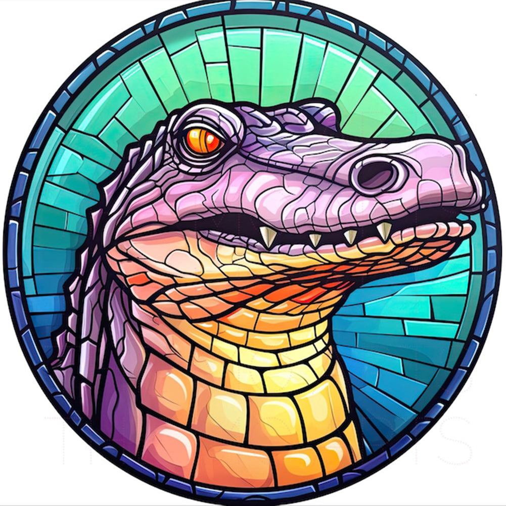 Crocodile - Full Round Drill Diamond Painting 30*30CM